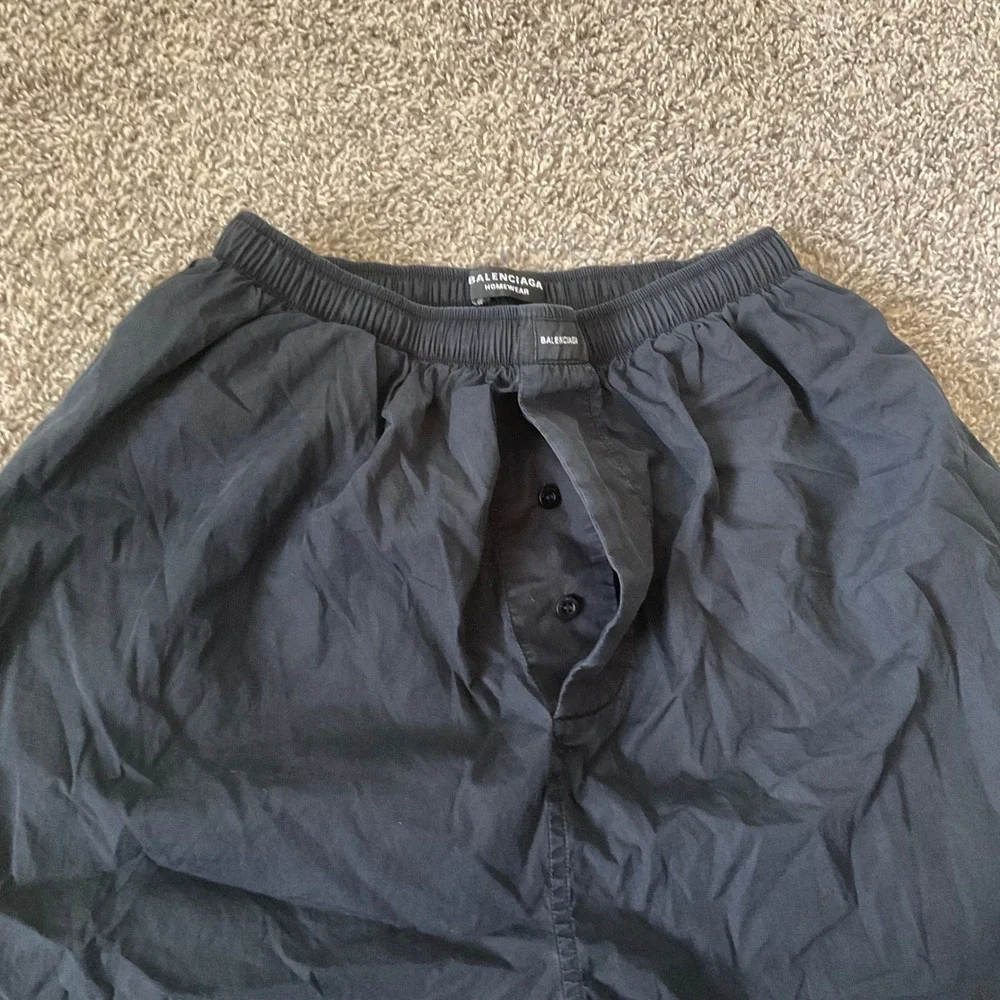 Balenciaga Homewear Boxer Shorts Mens IT 46 Black Cotton Made in Italy